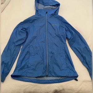 Columbia light blue rain jacket